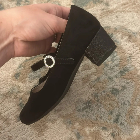Children’s place black sparkle heels size 12 - Picture 3 of 9